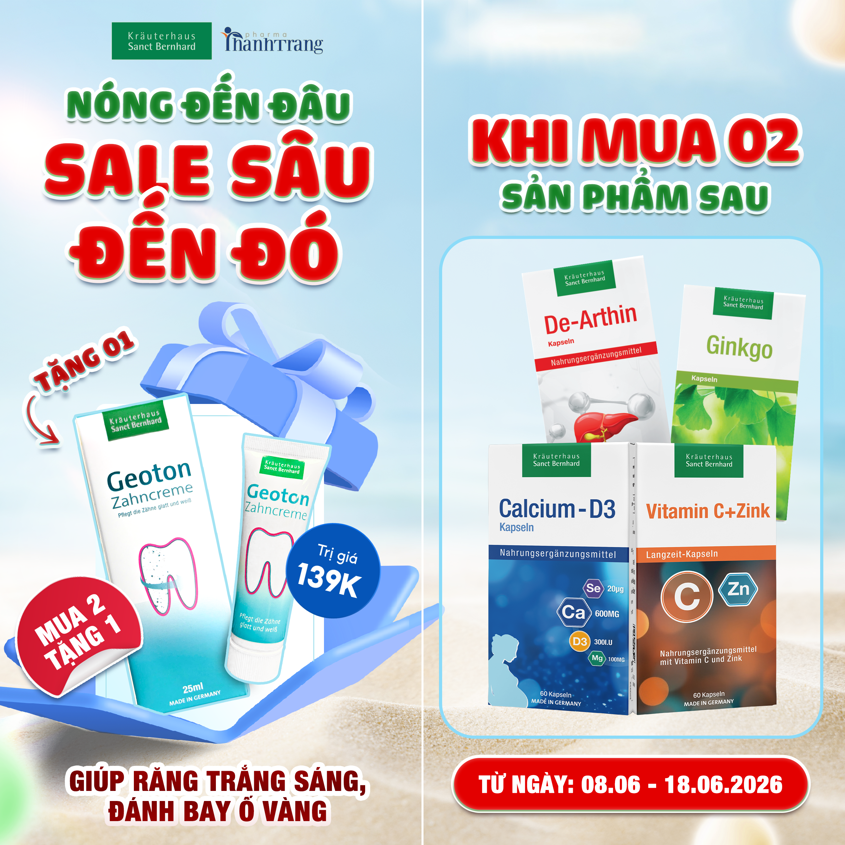 Chương trình mua 2 tặng 1 từ Thanh Trang Pharma